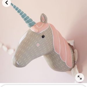 Land of Nod unicorn head decor